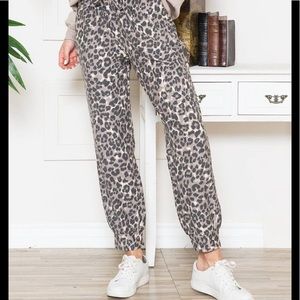 Leopard print joggers